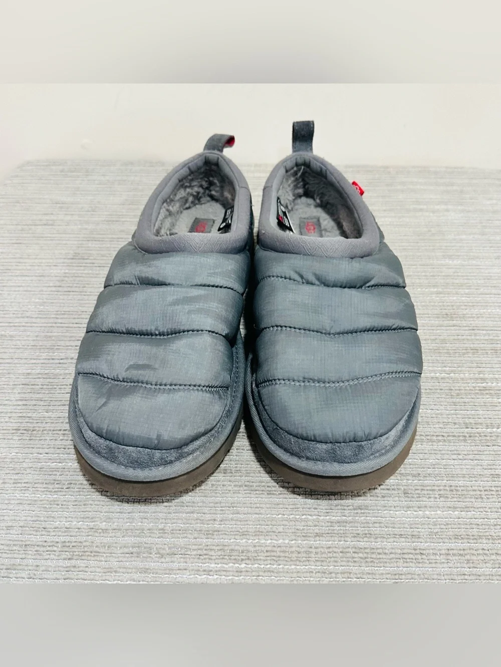 UGG Tasman LTA Thinsulate Greyhound Gray Mens Size 13 Slip On Slippers 1127735‎